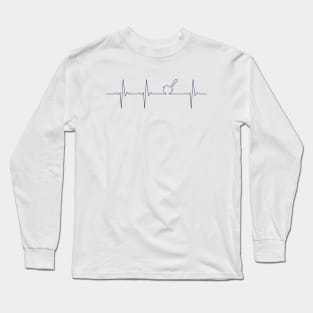 Fairy Wren Electrocardiogram Long Sleeve T-Shirt